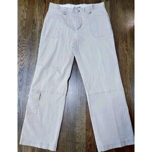 Columbia Women's Beige Pants Solid Button Flat Front Size 14